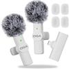 OSA Microfono Lavalier wireless per registrazione video iPhone, microfono wireless per YouTube/intervista/Vlog