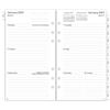 YHH Ricambio Agenda Organizer 2027 a righe, Personale A6 (9,5 x 17,1 cm), 1 Settimana su 2 Pagine con Divisori Mensili, Pagine Nota e Contatto, 6 Fori, Carta Spessa 100gr, Gennaio-Dicembre 2027