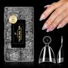 TOMICCA 504 Pezzi Mezza Capsule Unghie Forma Mandorla Media 12 Misure