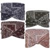Bangbobi Fascia da capelli da donna da 4 pack, fasce e foulard extra larghi e morbidi da 7, bandana elastica da donna per yoga e sport, abbigliamento boho multicolore