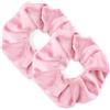 Leirinik Velvet Scrunchie rosa confezione da 2 pezzi - 14 cm - elastici per capelli di alta qualità in 100% poliestere - effetto velluto per donne e ragazze - tutti i tipi di capelli - delicato sui