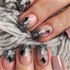 Evadollina Halloween Nägel, 24 pezzi Spider Press on Nails, Halloween Nails, Unghie Autoadesive, Unghie Finte Autoadesive (Tipo F)