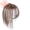 Hidyliu Toppers - Extension per capelli veri, invisibili, senza cuciture, sottili, pulite, castano chiaro