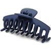 Mioaoa Fermagli per capelli blu da donna, 10,9 cm, grandi fermagli per capelli ricci sottili, spessi, grandi clip a banana opache, clip a ganascia a tenuta forte