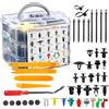 Aiseeok 925 Pezzi Clip di Fissaggio Auto Universali, Rivetti in Plastica Clip Auto per Pannello Porta Paraurti Rivestimenti con 5 Strumenti Rimozione e Scatola di Conservazione