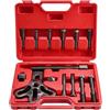 FreeTec Estrattore universale per volante, 13 pezzi, 2/3 bracci, 75-105 mm, estrattore per volante, albero motore, pulegge, set di estrattori Harmonic Balancer (rosso)