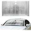 +PWR Car Parts Parasole pieghevole in alluminio Anteriore Argento Misura M 130 x 70 cm. Protegge l'interno dell'auto dai raggi solari. Dimensioni ridottissime per essere riposto.
