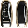 kwmobile Cover Chiave Auto Compatibile con Audi A6 A7 A8 Q7 Q8 E-Tron 3-Pulsanti Chiave Keyless - Custodia Chiavi Auto Copri Telecomando - Copertina Chiave - Copertura in Silicone TPU