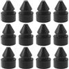 SG Store 12 tamponi in gomma a pressione per auto, diametro esterno 9,2 mm, diametro 7,7 mm, spessore inferiore 5 mm, adatto per fori di diametro 6,35 mm, inserto in gomma per cuscino nero