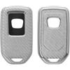 kwmobile Cover Chiavi Auto Compatibile con Honda 3-Pulsanti CRV CRIDER Jade XRV VEZEL - Custodia Chiave Auto Copri Telecomando - Portachiave Silicone argento brillante