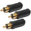 YINGSC Din Hella Spine maschio europee 3 adattatori Hella da 12 V - adattatore per presa accendisigari auto fai da te, adatto per moto BMW e qualsiasi presa DIN europea