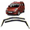 OEMM - Set di 2 deflettori d'aria a canale, compatibili con RENAULT KANGOO & MERCEDES BENZ CITAN 2007 2008 2009 2010 2011 2012 2013 2014 2015 2016 2017 2018 2019 2020 Deflettori laterali per finestre.