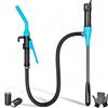 EQULIUS Pompa elettrica a batteria, pompa carburante a batteria, pompa dell'olio elettrica portatile, pompa tanica 2,4 GPM, per auto e moto, per benzina, diesel (batterie non incluse)