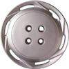 RYELDOM Copricerchi 14 Pollici Compatibili con Fiat Punto, Set 4 Coppe Ruota Auto in Nylon Flessibile e Resistente, Copriruota per Cerchi in Acciaio, Made in Italy