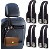 Quorumsg 4 Pezzi Gancio per Poggiatesta Auto, Car Seat Back Hook, Ganci Doppi per Sedile Posteriore Dell'auto, Ganci Universali per Poggiatesta Auto per Borse Spesa Supporto Borsa