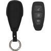 kwmobile Cover Chiave Auto Compatibile con Ford con 3 tasti Keyless Go - Custodia Protettiva Copri Chiavi - Coprichiave Macchina in Pelle PU - nero matt