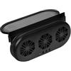MiOYOOW Ventola di raffreddamento auto, ventilatore veicolo energia solare USB ventilazione aria auto con condotto di aspirazione vorticoso per veicoli a scambio d'aria e raffreddamento rapido