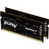 Kingston Technology Memoria Kingston Technology FURY 16GB 3200MT/s DDR4 CL20 SODIMM (Kit of 2) Impact [KF432S20IBK2/16]