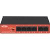 VeraTech WITEK-0002 - WITEK Switch PoE non gestibile con 4 porte PoE 10/100 e 2 porte UPLINK RJ45 10/100 Plug&Play