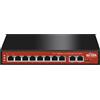 VeraTech WITEK-0005 - WITEK Switch PoE non gestibile con 8 porte PoE 10/100 e 2 porte RJ45 10/100 Plug&Play