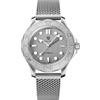 TYBERLEY Classic Orologio meccanico da uomo Movimento giapponese Ghiera girevole in acciaio inox 100M impermeabile orologio subacqueo automatico Data PD1818 (GRIGIO-MESH)