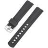 FEFHFKZCZZ Cinturini In Gomma E Silicone Da 20 Mm Adatti For Omega, For Seamaster 300 For Moonwatch(Black)