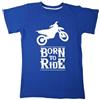 Generico T-shirt in cotone per appassionati di motocross per neonati, bambini ed adulti NM (Bambino, Blu Royal, 3/4 anni)