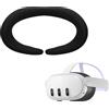 kwmobile Cover Facciale Silicone per Occhiali VR Compatibile con Meta Quest 3 VR Glasses - Custodia Protettiva VR - nero