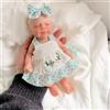 Lonian 8 Pollici Silicone Bambino Bambole Full Body Realistico Mini Neonato Reborn Bambino Bambole Dormire Ragazza con Vestiti Set Natale Giocattolo per Età 3 + (Verde)