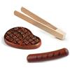 Erzi 03091 - Gioco per negozi per bambini, in legno, set | pinze per barbecue, bistecche e salsicce, negozi di mercanti, giochi di ruolo, per creare mondi di gioco creativi