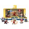 One Piece Netflix Live Action Edition - Confezione da 5 personaggi da 5-6,35 cm, 5 personaggi per giocare e presentare: Ruffy, Zorro, Chopper, Mister 5 e Wapol