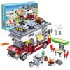 PHOEWON City Camper Van Toy Building Set,924 Pezzi Beach Holiday Creative Adventure RV Building Toys,Avec lumières LED regalo di compleanno per bambine di 6 anni, ragazzi, bambini