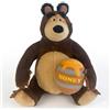CARTOON Peluche Orso Masha e Orso 36 cm Seduto con Barilotto di Miele Pupazzo Morbido 100% Poliestere Giocattolo per Bambini Idea Regalo Decorazione Cameretta