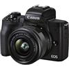 Canon EOS M50 Mark II nero | Nero | EF-M 15-45 mm f 3.5 - 6.3 IS STM - ottimo
