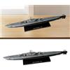 Modellino di incrociatore sottomarino in scala 1/350, simulazione di nave