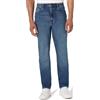 Amazon Essentials Jeans Taglio Dritto Leggermente Elasticizzati Vestibilità Aderente Uomo, Grigio Pietra Delavé Medio, 34W / 34L