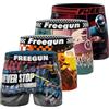 FREEGUN Boxer Mutande Ragazzo Sport, Set da 4, Blu A99 (8/10 Anni)