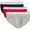 Calvin Klein Uomo Slip Hipster Confezione da 3 Balance con Fascia con Logo, Multicolore (Black/Wrapped Logo_Black/Regatta), L