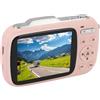 POENVFPO Fotocamera digitale, 80 MP, videocamera 5K con zoom 18x e funzione webcam, display a colori da 2,8, fotocamera compatta per fotografia e vlogging (rosa)
