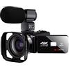 DIGNIFE Videocamera, Videocamera da videocamera 4K live streaming digitale for hood wifi telecamera night valging fotocamera fotografia con(64G SD Card)