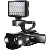 DIGNIFE Videocamera, Fotocamera da vlogging con videocamera Digital 4K for webcam 4 8mp wifi 30x Camera di zoom digitale fotocamera del registratore touch screen 3,0 pollici(32GB SD Card,RX100-Fill Light)