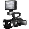 DIGNIFE Videocamera, 4K Videocamere Registrazione con WiFi 30x Digital Zoom Vlogging Camera Ir Fotocamera digitale portatile visione notturna(Standard,RX-100-Light)