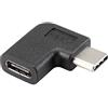 Renkforce Adattatore USB 3.2 Gen 2 (USB 3.1 Gen 2) [1 spina USB-C® - 1 presa USB-C® ] con angolo di 90° verso destra