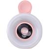 POENVFPO Telefamera 15x Macro Lens con Mini Clip su Ring Light 2800-6500k, Ideale per la Fotografia e la Registrazione Video