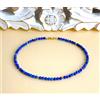 Bundela Gems Collana girocollo perle piene d'oro con pietre preziose rotonde sfaccettate L...