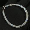 Bundela Gems Bracciali unisex con perline Rondelle sfaccettate in pietra di luna originali...