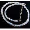 Bundela Gems Collana girocollo AAA pietra di luna arcobaleno sfaccettata Rondelle 3-4 mm p...