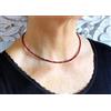 Bundela Gems Collana girocollo da donna delicata granato A++ 2-3 mm perle di pietre prezio...