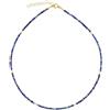 Bundela Gems Lapislazzuli pietre preziose rotonde sfaccettate perline piene d'oro 2-3 mm...