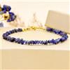 Bundela Gems Bracciale fatto a mano in vera sodalite blu liscia non tagliata con perline e...